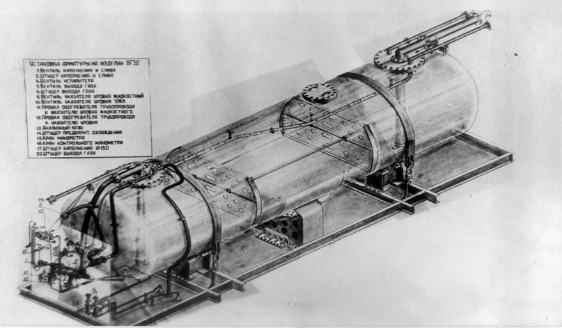 Цистерна 8г52 в разрезе